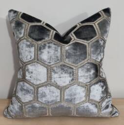 Designers Guild Manipur Graphite Fabric Cushion Cover 45x45 cm