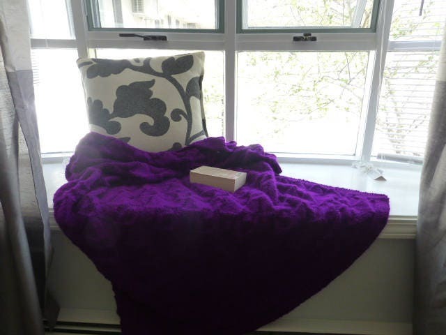 Bright Purple Argyle Throw - image 1