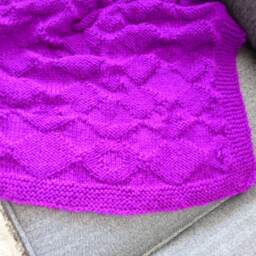 Bright Purple Argyle Throw - thumbnail 4