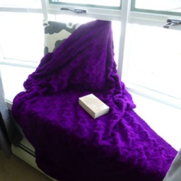 Bright Purple Argyle Throw - thumbnail 2