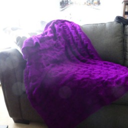 Bright Purple Argyle Throw - thumbnail 3