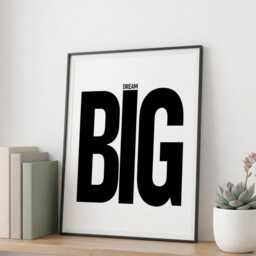 Dream Big Typography Wall Art - thumbnail 2