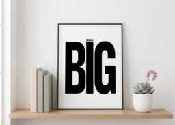 Dream Big Typography Wall Art - thumbnail 1
