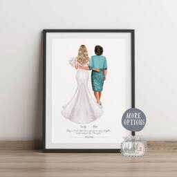 Personalised Mother Of The Groom Gift, Custom & Portrait Art, Custom, Wedding, Wedding Gift - thumbnail 2