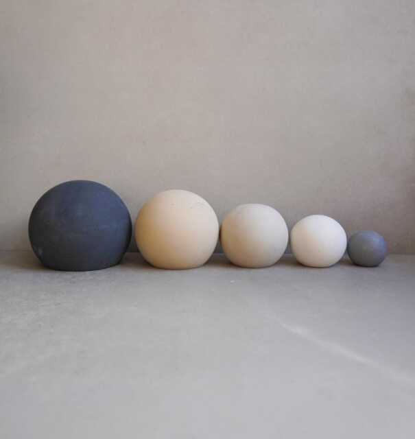 Concrete Paper Weight, Cement Sphere, Letter Press, Decor, Minimalist Garden Ornament, Sculpture, Shelf Modern - image 1