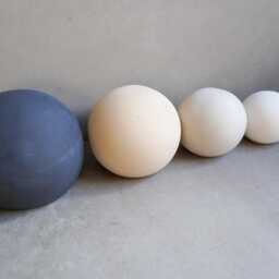 Concrete Paper Weight, Cement Sphere, Letter Press, Decor, Minimalist Garden Ornament, Sculpture, Shelf Modern - thumbnail 2