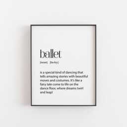 Ballet Gift Print, Great Bedroom Art For The Inspiring Ballerina, Birthday Or Christmas, Daughter - thumbnail 1