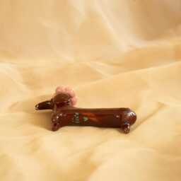 Ceramic Dachshund Lucky Dog Handcrafted Whimsical Decor - thumbnail 4