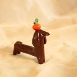 Ceramic Dachshund Lucky Dog Handcrafted Whimsical Decor - thumbnail 2