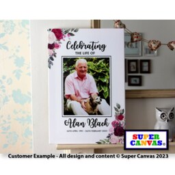Memorial Mum Dad Wife Husband Friend Grandparent Sister Brother Celebration Funeral Picture Photo Easel Display Board Framed Canvas Print - thumbnail 4
