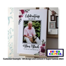 Memorial Mum Dad Wife Husband Friend Grandparent Sister Brother Celebration Funeral Picture Photo Easel Display Board Framed Canvas Print - thumbnail 3