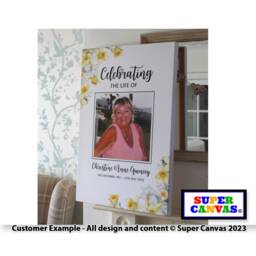 Memorial Mum Dad Wife Husband Friend Grandparent Sister Brother Celebration Funeral Picture Photo Easel Display Board Framed Canvas Print - thumbnail 2