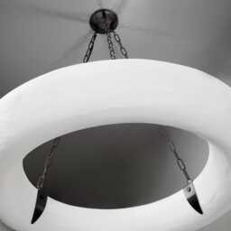 The Halo Large Plaster & Bronze Chandelier Pendant Light - thumbnail 3