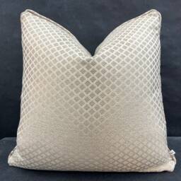 Luxury Designer Antique Gold Embroidered Geometric Cushion Pillow Throw Cover - thumbnail 1