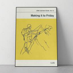 Making It To Friday Poster Retro Book Cover Print, Mid Century Modern Art - thumbnail 3