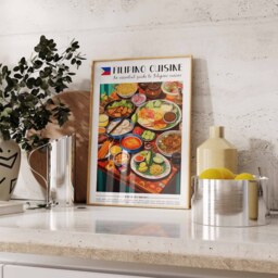 Food Print, Filipino Poster, Art, Kitchen Decor, Retro Wall Vintage Large Print - thumbnail 3