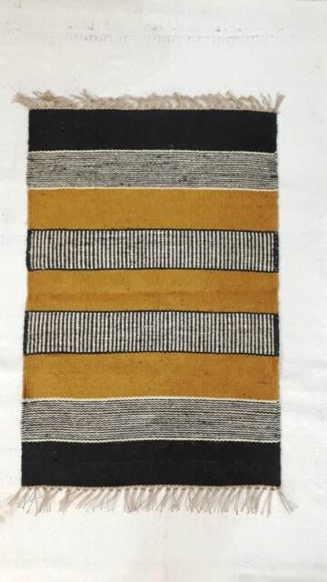 Handmade Jute Rug, Rectangular Flatwoven Carpet, Modern Minimalist Decor - image 1