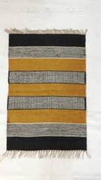 Handmade Jute Rug, Rectangular Flatwoven Carpet, Modern Minimalist Decor - thumbnail 1