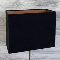 Black Rectangular Lampshade, Metallic Table Floor Oblong Rectangle - thumbnail 3