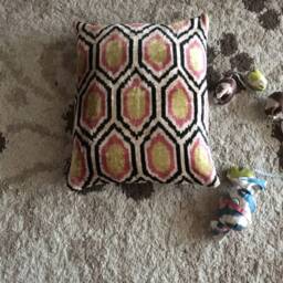Handwoven Ikat Velvet Pillow Cover Rose Gold Honeycomb Silk Throw - thumbnail 3