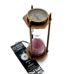 Brass Hourglass , Sand Timer Table Top Decor, Home Decor Christmas Decoration, Handmade Item, Wedding Gift Countdown Timer - thumbnail 2