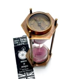 Brass Hourglass , Sand Timer Table Top Decor, Home Decor Christmas Decoration, Handmade Item, Wedding Gift Countdown Timer - thumbnail 4