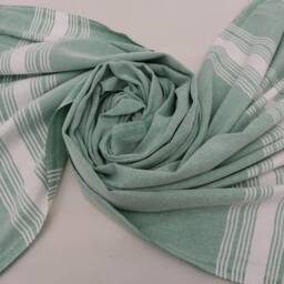 "Green Peshtemal, Soft Towel, Pool Towel, Turkish Towel, Sauna Towel, 40""x67" - thumbnail 4