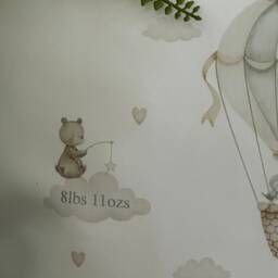 Personalised New Baby Cushion Keepsake - Hot Air Balloon Details Name, Date & Weight Nursery Decoration Gift - thumbnail 3