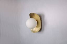 Ellipse Wall Lighting - Brass Gold Globe Lamp Vanity Light Fixture, Sconce, Lamp, , Small