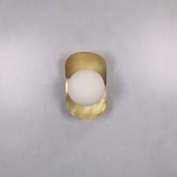 Ellipse Wall Lighting - Brass Gold Globe Lamp Vanity Light Fixture, Sconce, Lamp, , Small - thumbnail 3