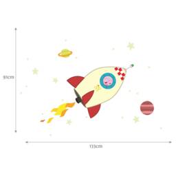 Peppa Pig & George in Space Wall Sticker, Decal - thumbnail 4