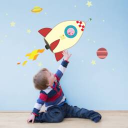 Peppa Pig & George in Space Wall Sticker, Decal - thumbnail 3