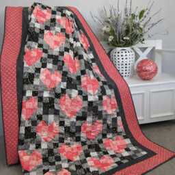 Heartstrings Harmony Quilt Pattern PDF - Scrappy Heart Patchwork Throw Size 60x72 Romantic Instant Download - thumbnail 1