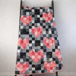 Heartstrings Harmony Quilt Pattern PDF - Scrappy Heart Patchwork Throw Size 60x72 Romantic Instant Download - thumbnail 2