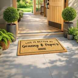 Retirement Gift - Life Is Better Inside Grannie Annie's Home Custom Welcome Mat - thumbnail 4