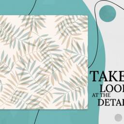 Croatian Leaves Summer Vibe Vinyl Flooring, White Modern Beige Bedroom Inspirations, Plant Aesthetic Room Decor, Pet Friendly - thumbnail 2