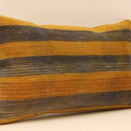 Embroidered Pillow, Boho Decor Sofa Pillow 12x20, Handmade Anatolian Cushion Cover, Turkish Cover, 4Oef-500 - thumbnail 2