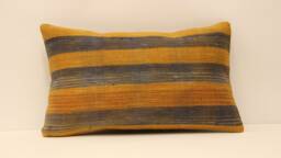 Embroidered Pillow, Boho Decor Sofa Pillow 12x20, Handmade Anatolian Cushion Cover, Turkish Cover, 4Oef-500