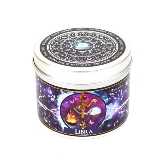 Libra Zodiac Candle - Star Sign Constellation Gift Gifts Map Astrology Horoscope Birthday - image 1