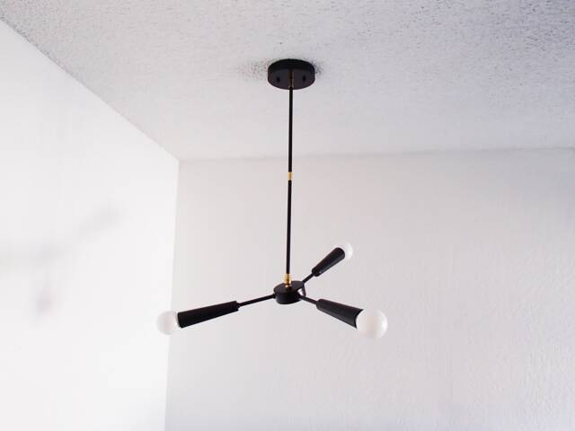 Pinwheel Pendant - 3 Arm Chandelier Modern Light Dining Room Living Lighting Contemporary Kitchen Bedroom - image 1