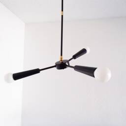 Pinwheel Pendant - 3 Arm Chandelier Modern Light Dining Room Living Lighting Contemporary Kitchen Bedroom - thumbnail 3