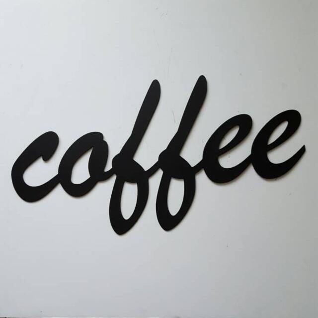 Metal Wall Art. Sign. Coffee Black Rustic Home Decor.metal Decor. Office - image 1