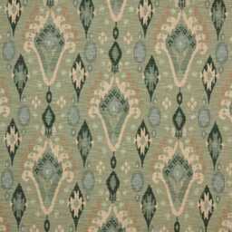Handmade Ottoman Coffee Table Bench - Antique Moroccan Tribal Fabric Sage Green - thumbnail 4