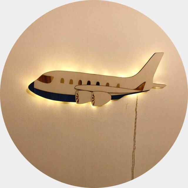 Children's Lamp Airplane Night Light - image 1