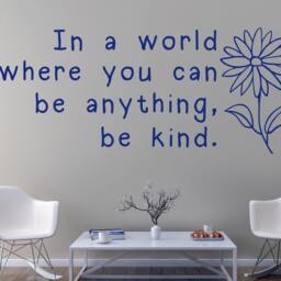 In A World Where You Can Be Anything, Kind Wall Decal - Kindness Decor Flower Do Unto Others Art Golden Rule - thumbnail 2