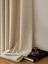 Solis Linen Cotton Curtain, 4 Colors, Natural Eco-Friendly Semi Blackout Privacy Curtain For Livingroom & Bedroom, 1Pc