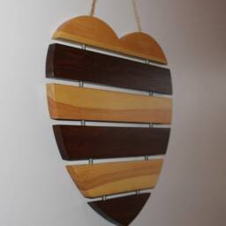 Large Wooden Hanging Heart Decoration, Christmas Gift Ideas, Love Heart, Handmade, Gifts For Her, Handcrafted Wooden Wall Decor - thumbnail 4