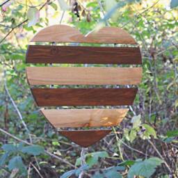 Large Wooden Hanging Heart Decoration, Christmas Gift Ideas, Love Heart, Handmade, Gifts For Her, Handcrafted Wooden Wall Decor - thumbnail 3