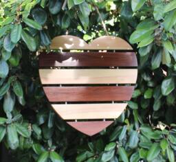 Large Wooden Hanging Heart Decoration, Christmas Gift Ideas, Love Heart, Handmade, Gifts For Her, Handcrafted Wooden Wall Decor - thumbnail 1