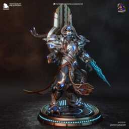 The Unbroken Will - Alien Templar Galactic Warrior Sci-Fi King Artanis Resin Figure 16K - thumbnail 3
